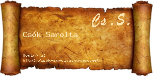 Csók Sarolta névjegykártya